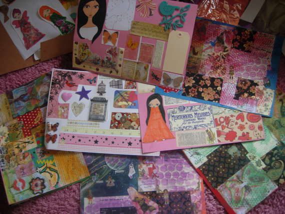 Pack of all the collection of a pink dreamer's collage sheets- 8 pack